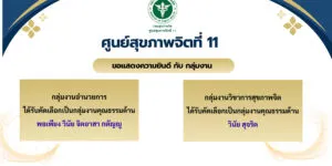 ได้รับคัดเลือกเป็นกลุ่มงานคุณธรรมต้นแบบ